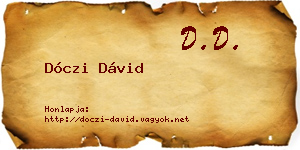 Dóczi Dávid névjegykártya